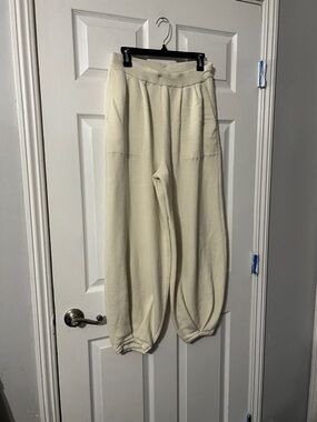 Cozy Wide-Leg Cream Lounge Pants